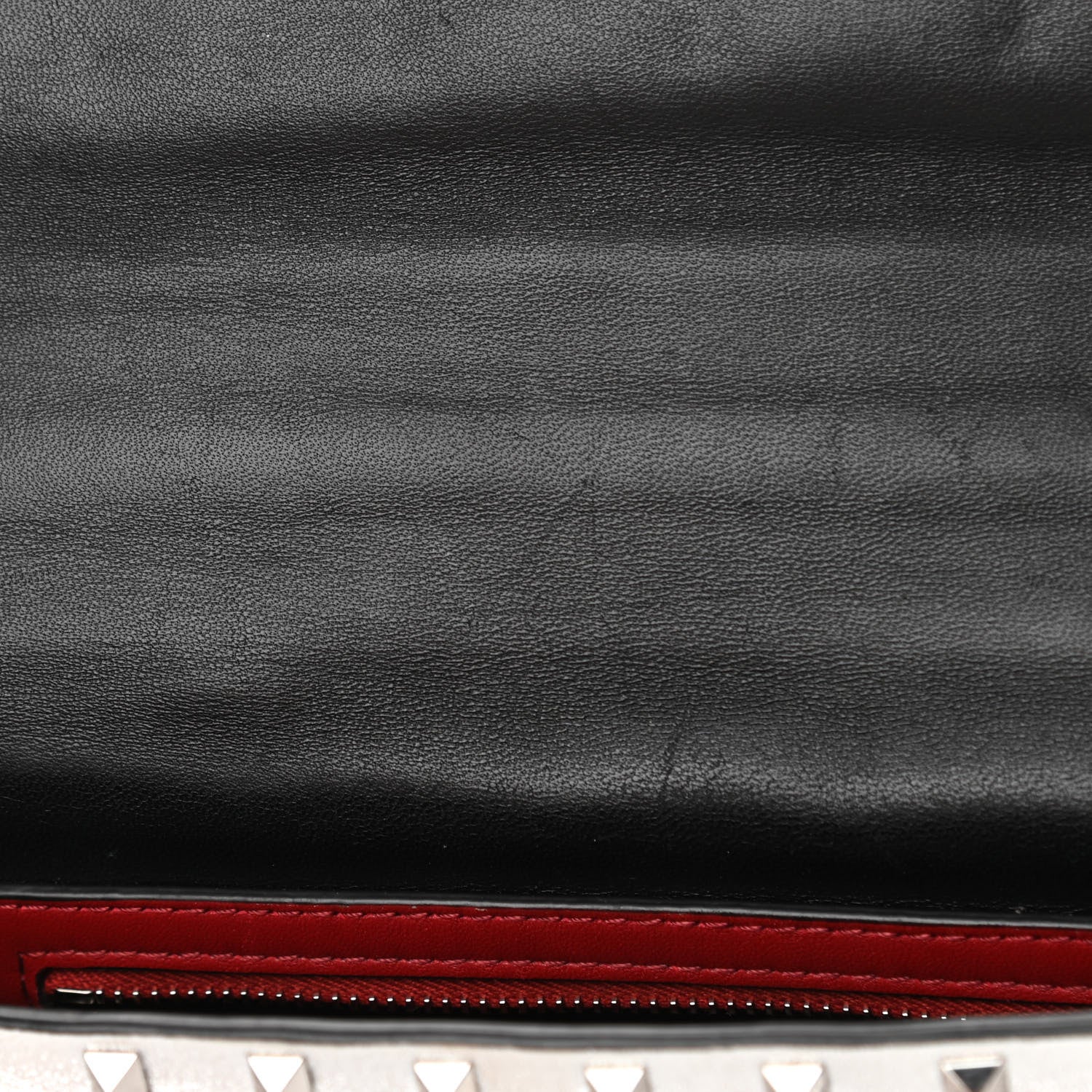 Valentino Garavani Metallic Nappa Medium Rockstud Spike Shoulder Bag Silver 13 of 17