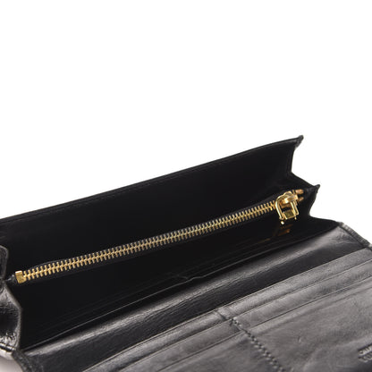 Prada Nappa Flame Continental Flap Wallet Black 5 of 13