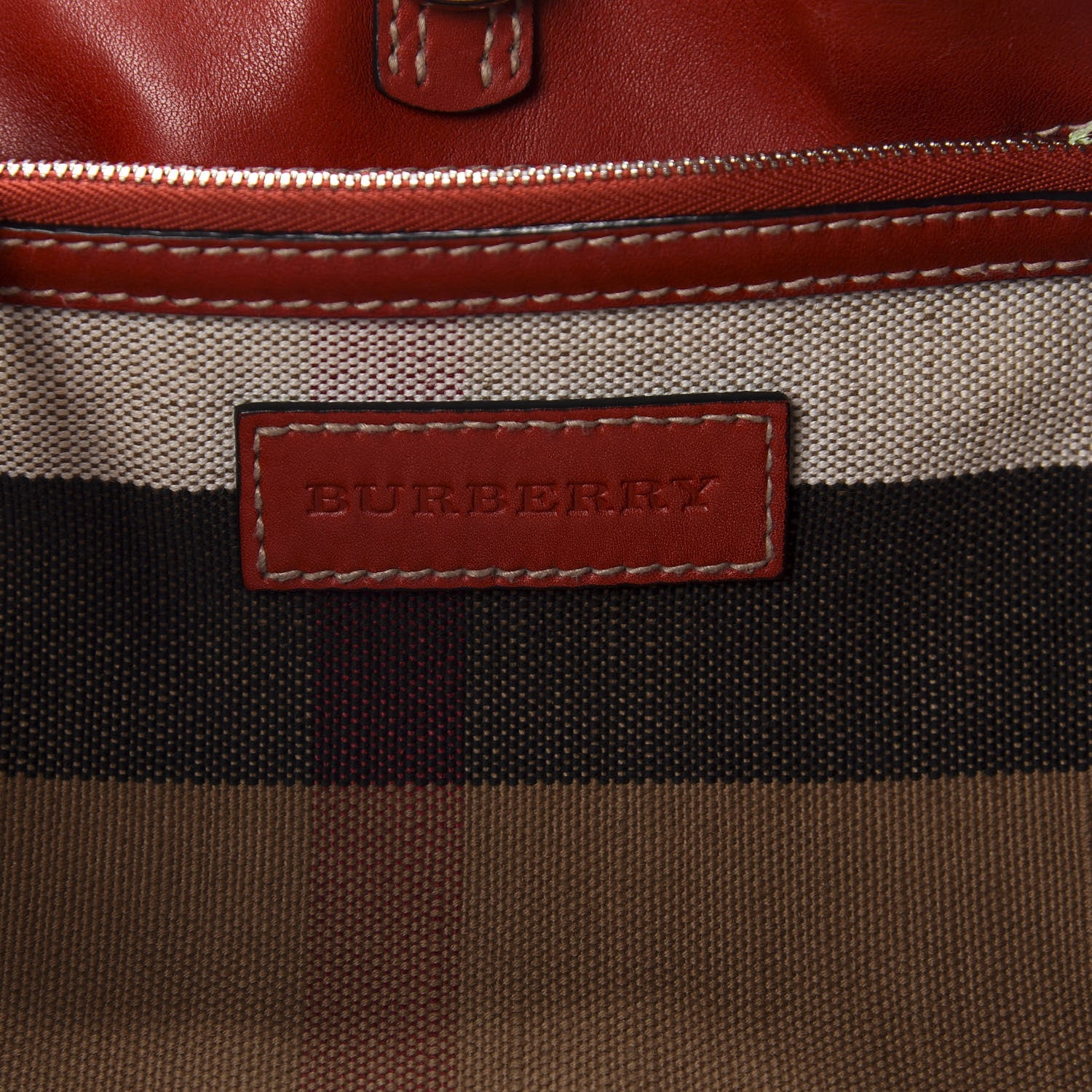 Burberry Canvas Mega Check Medium Maidstone Cadmium Red 8 of 12