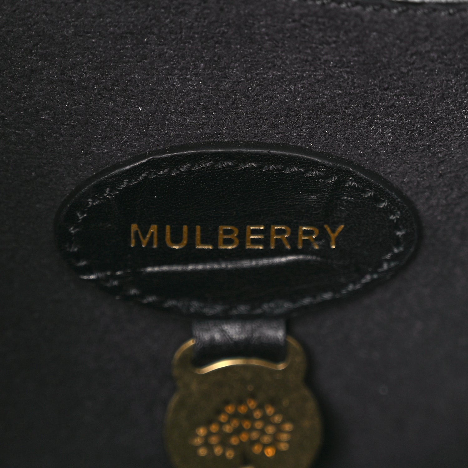 Mulberry Calfskin Crocodile Embossed Bayswater Black 5 of 8