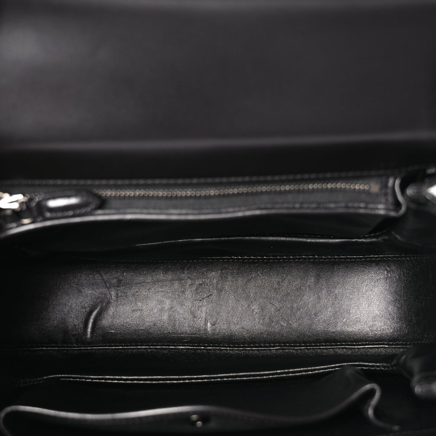 Boarded Dyana Lux Calfskin Web Monochrome Medium Bamboo 1947 Top Handle Bag Black