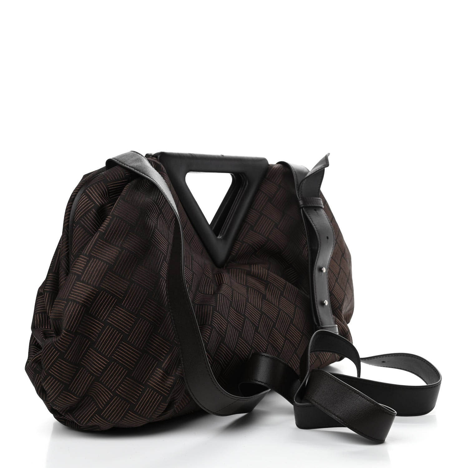 Bottega Veneta Fabric Intrecciato Medium The Point Triangle Bag Brown 3 of 11