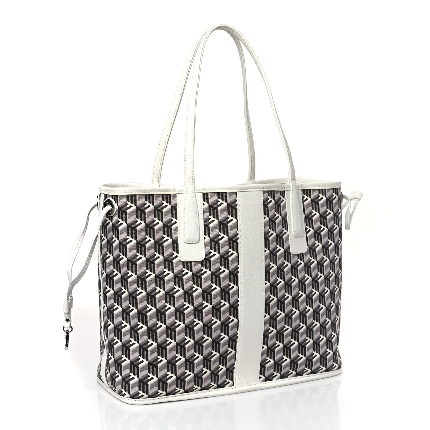 MCM Visetos Medium Liz Reversible Shopper Tote White 9 of 13