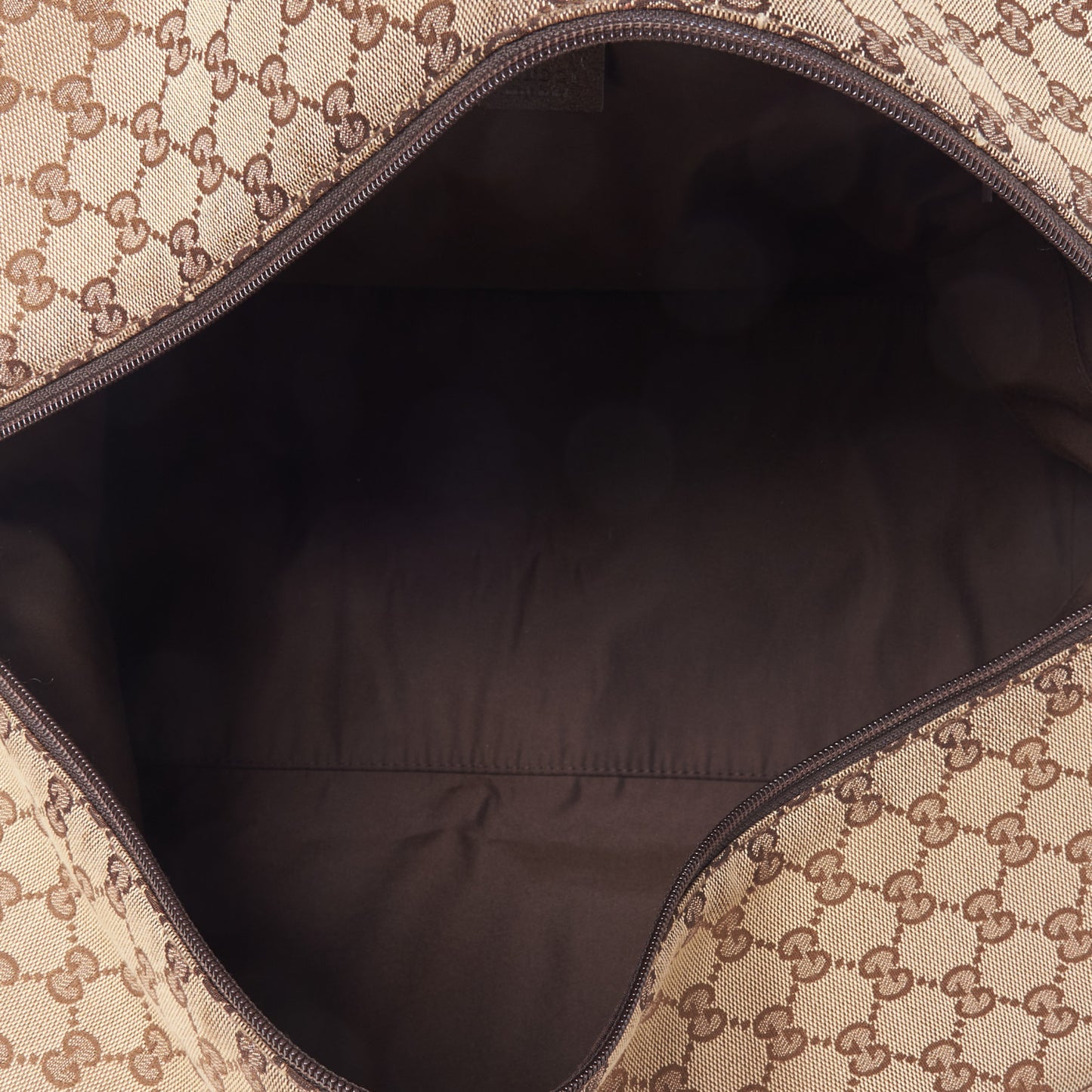 GG Monogram Web Medium Collapsible Carry On Duffle Beige Brown