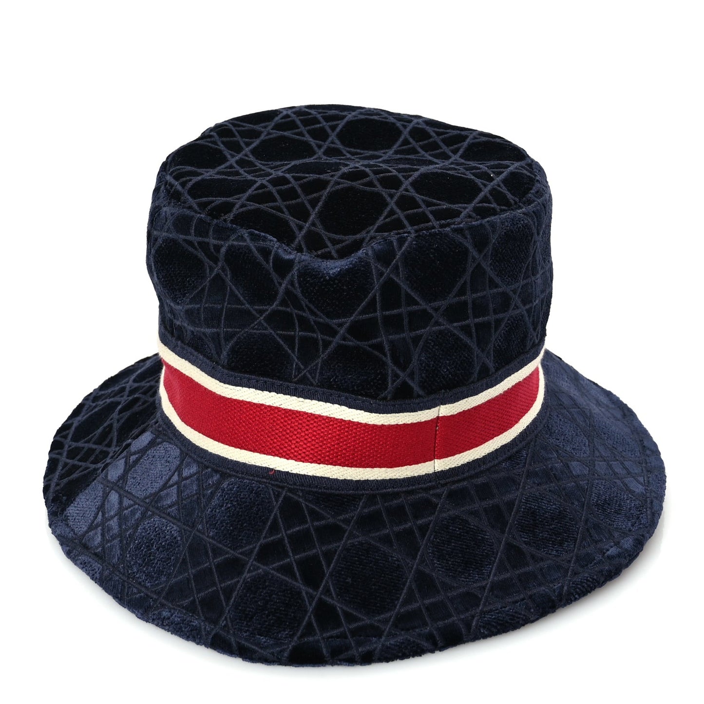 Velvet Cannage Bob Bucket Hat 57 Blue