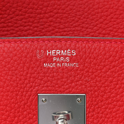 Hermes Togo Horseshoe Birkin 35 Rouge Casaque 8 of 11