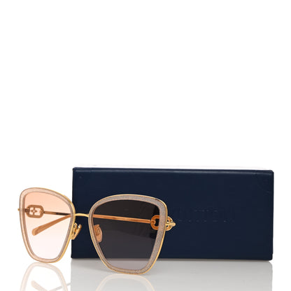 Louis Vuitton Metal LV Link One Cat Eye Sunglasses Z1771E Pink Glitter 7 of 7