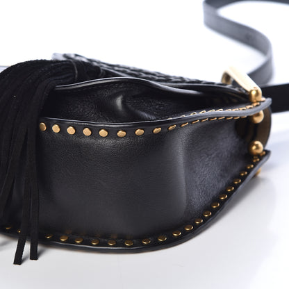 Chloe Calfskin Braided Mini Hudson Shoulder Bag Black 6 of 9