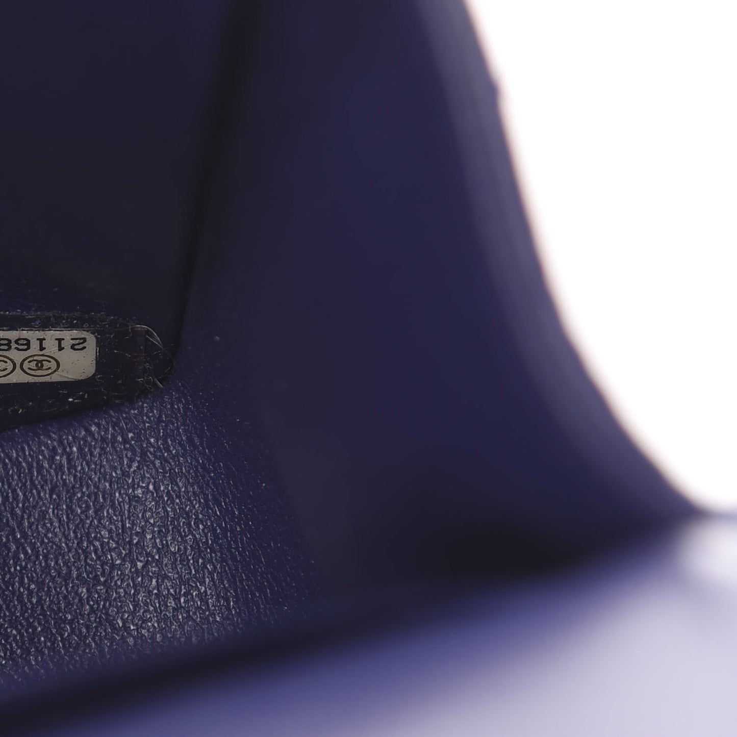 Lambskin Chevron Quilted Medium Double Flap Blue