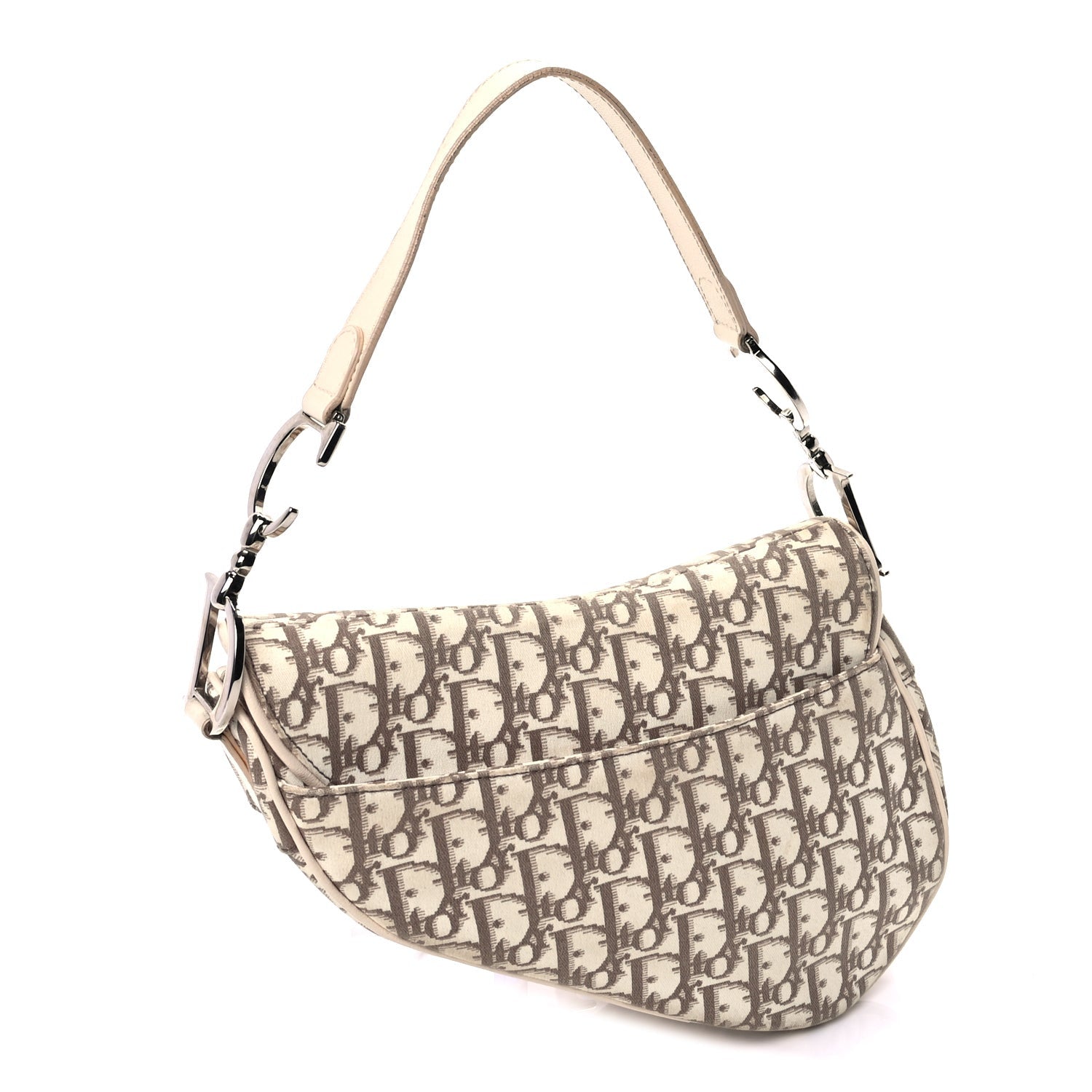 Christian Dior Monogram Vintage Flowers Saddle Bag  Beige 2 of 8