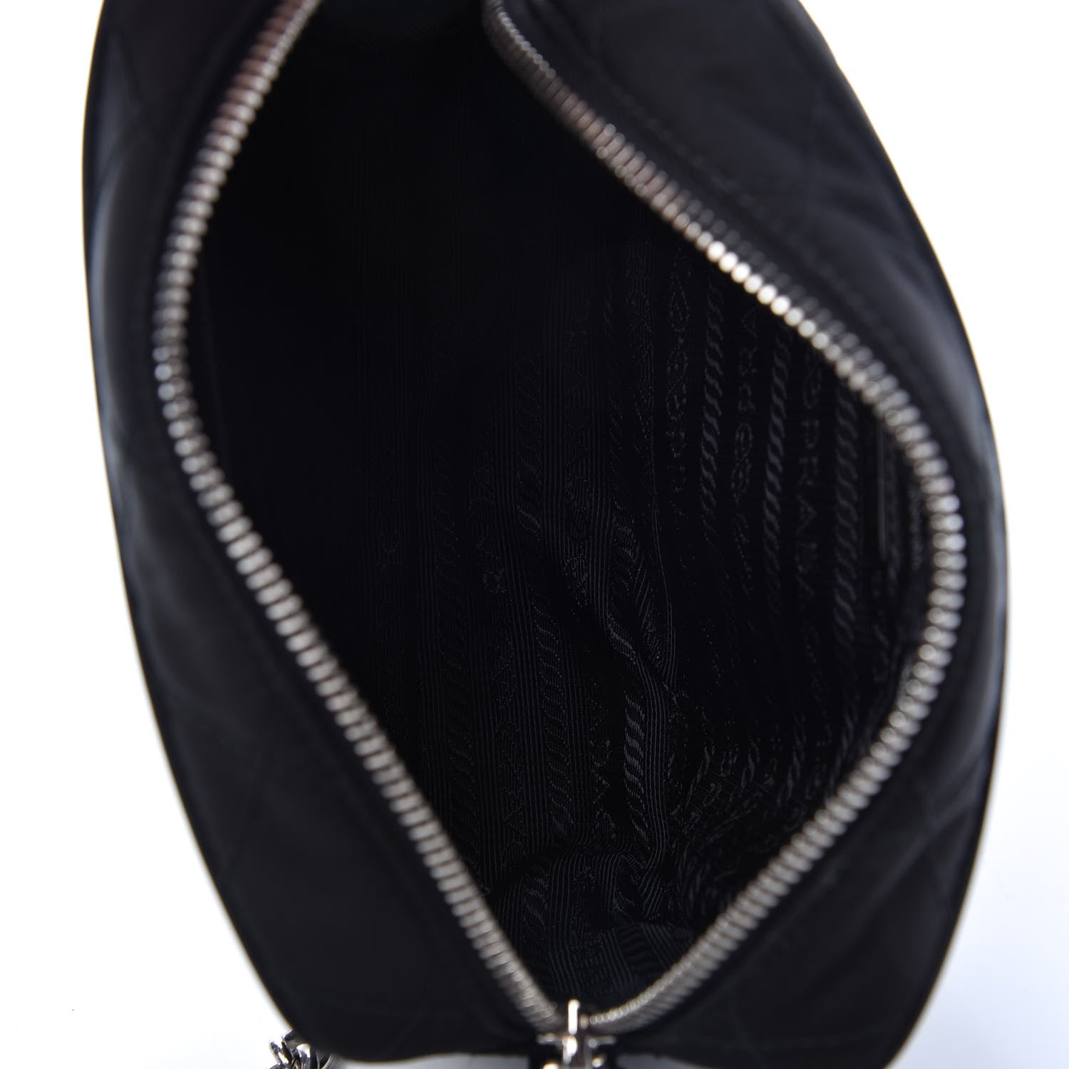 Prada Nylon Tessuto Impuntu Quilted Chain Crossbody Black 5 of 10