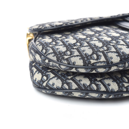 Christian Dior Oblique Saddle Bag Blue 8 of 11