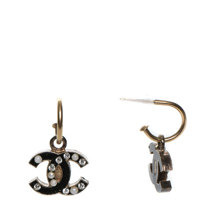 Chanel Resin CC Dangle Earrings Black 1 of 4
