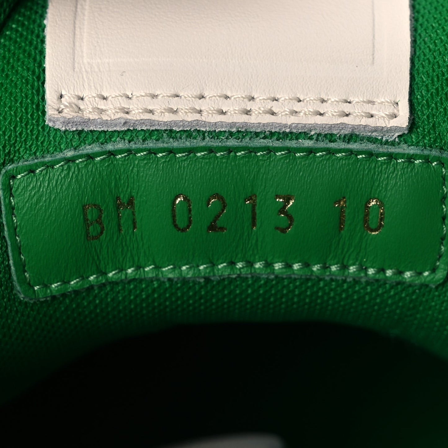 Grained Calfskin Script Mens LV Trainer Sneakers 10 Green