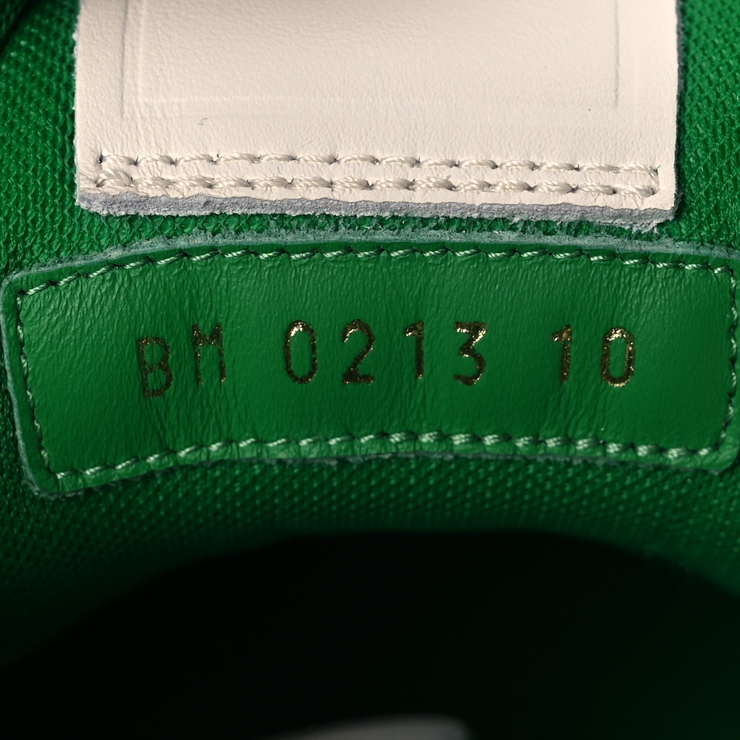 Louis Vuitton Grained Calfskin Script Mens LV Trainer Sneakers 10 Green 8 of 9