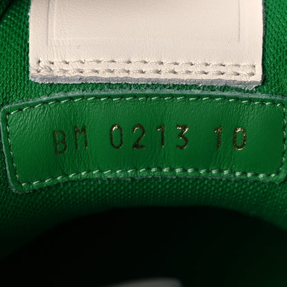Louis Vuitton Grained Calfskin Script Mens LV Trainer Sneakers 10 Green 8 of 9