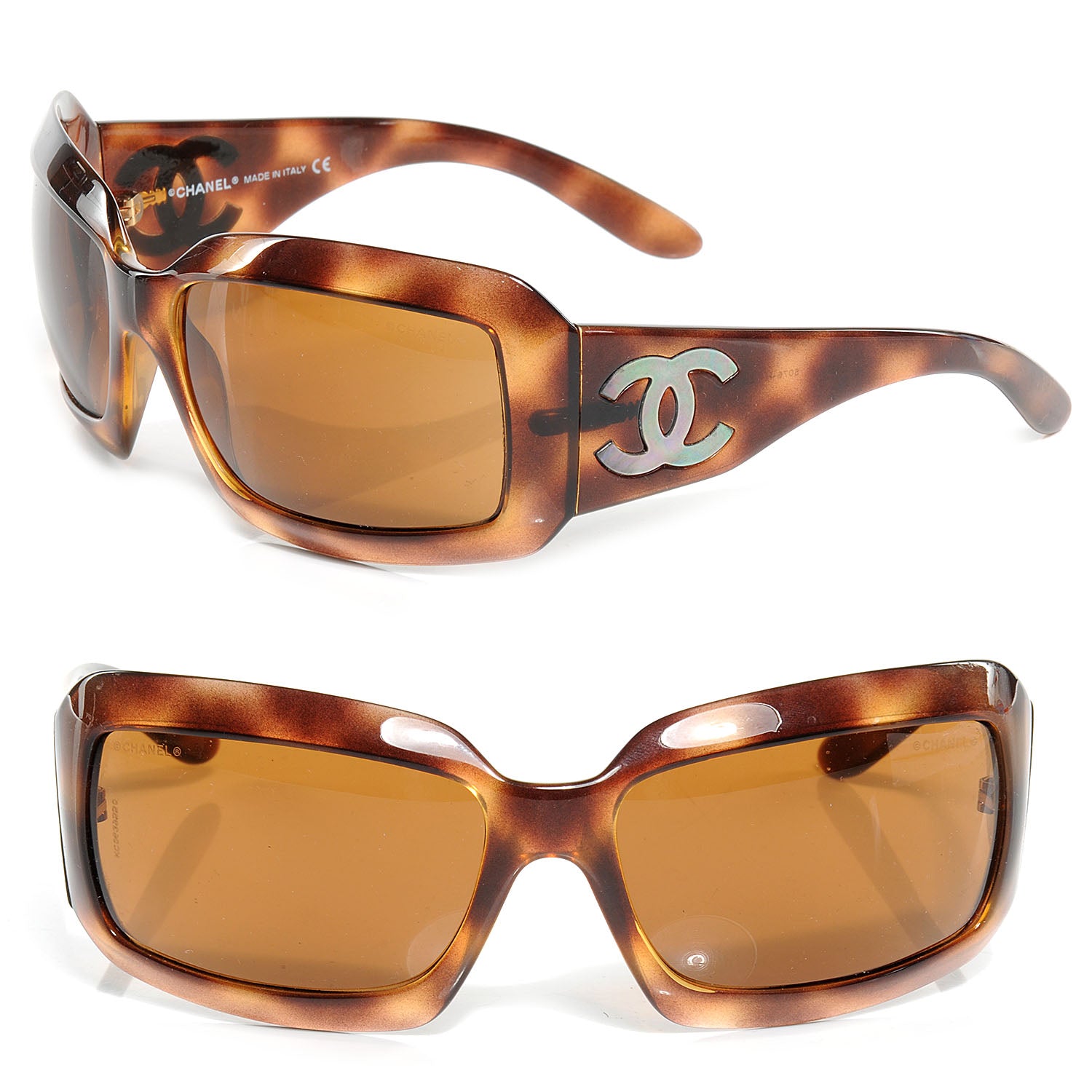 Chanel Mother of Pearl CC Sunglasses 5076 H Tortoise 1 of 5