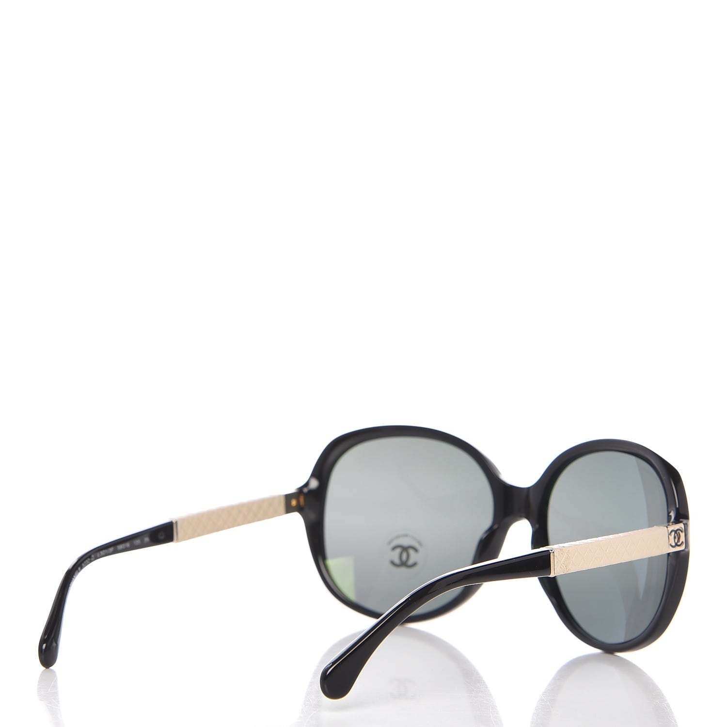 Chanel Quilted CC Sunglasses 5232 Black White 4 of 8