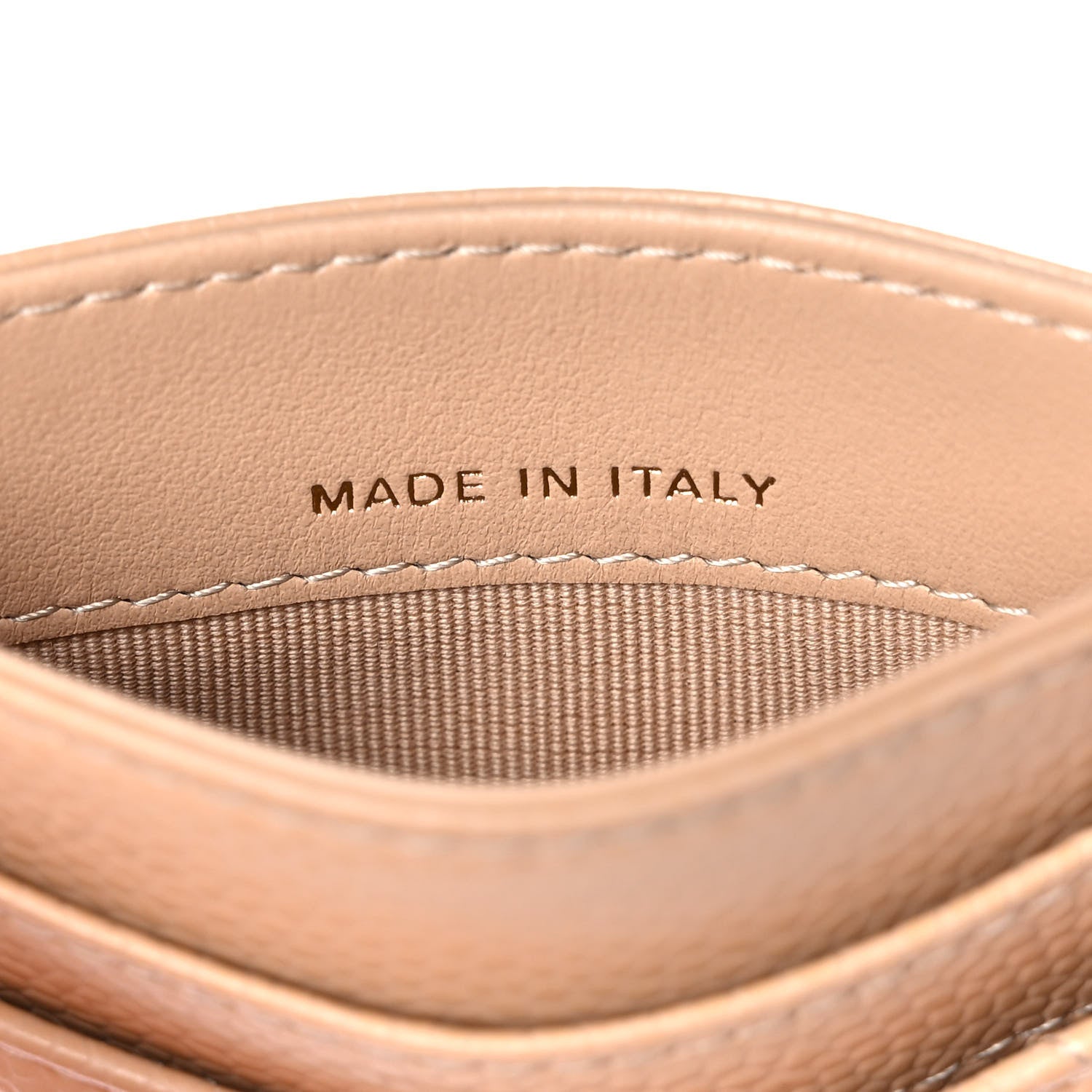 Chanel Caviar Quilted Card Holder Beige 7 of 9