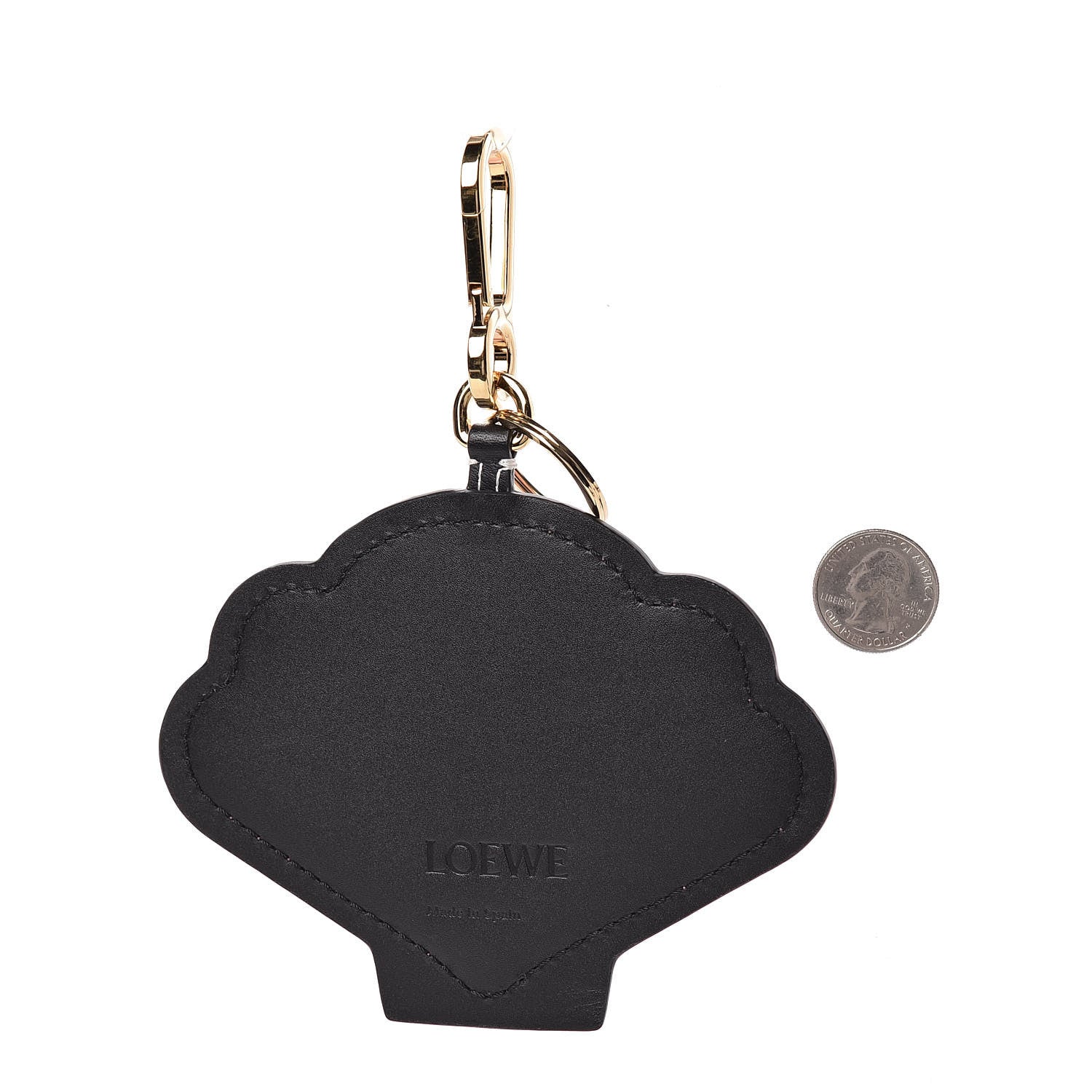 Loewe Calfskin Shell Bag Charm Key Holder Candy White 2 of 4