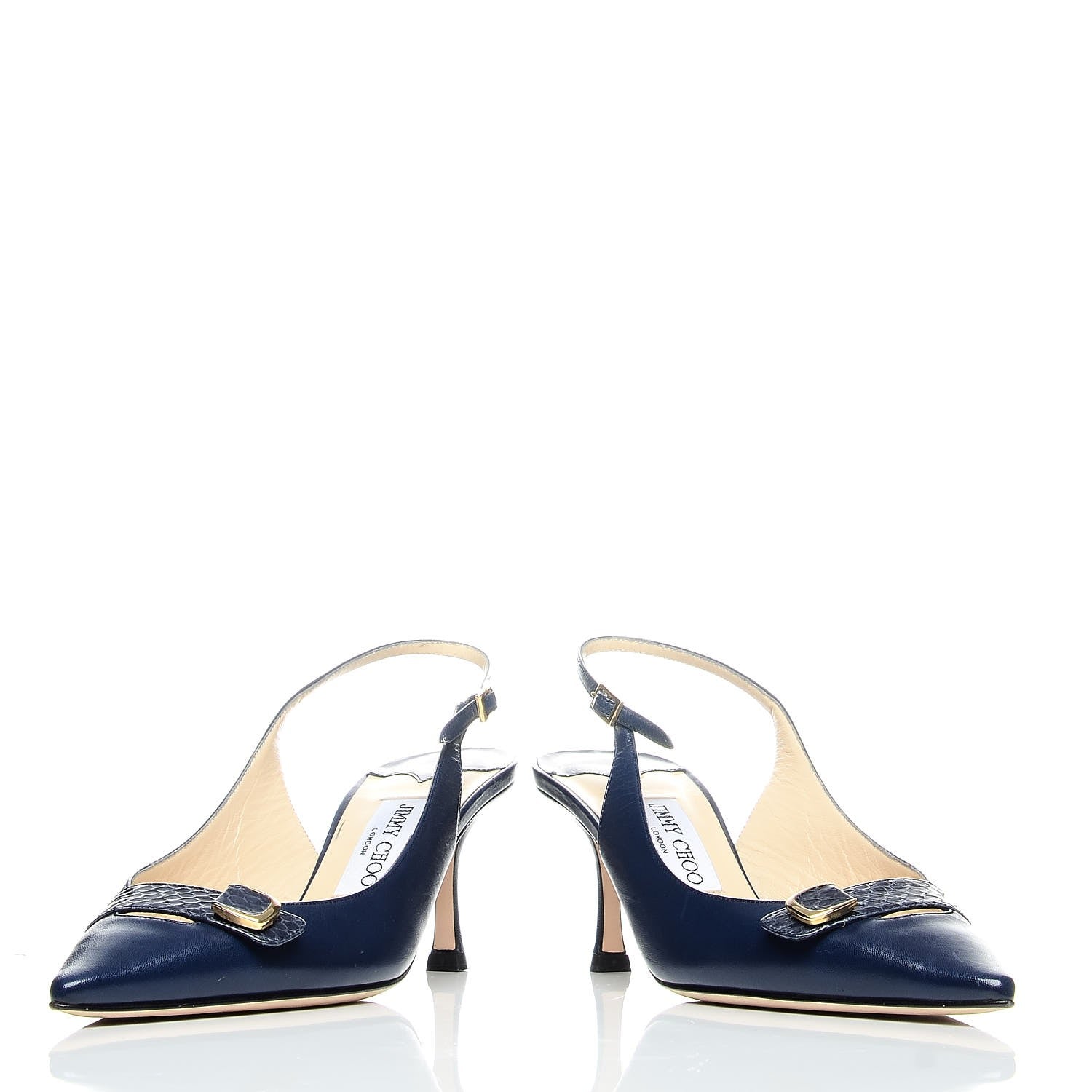 Jimmy Choo Kid Forever Slingback Pumps 38 Navy 6 of 11