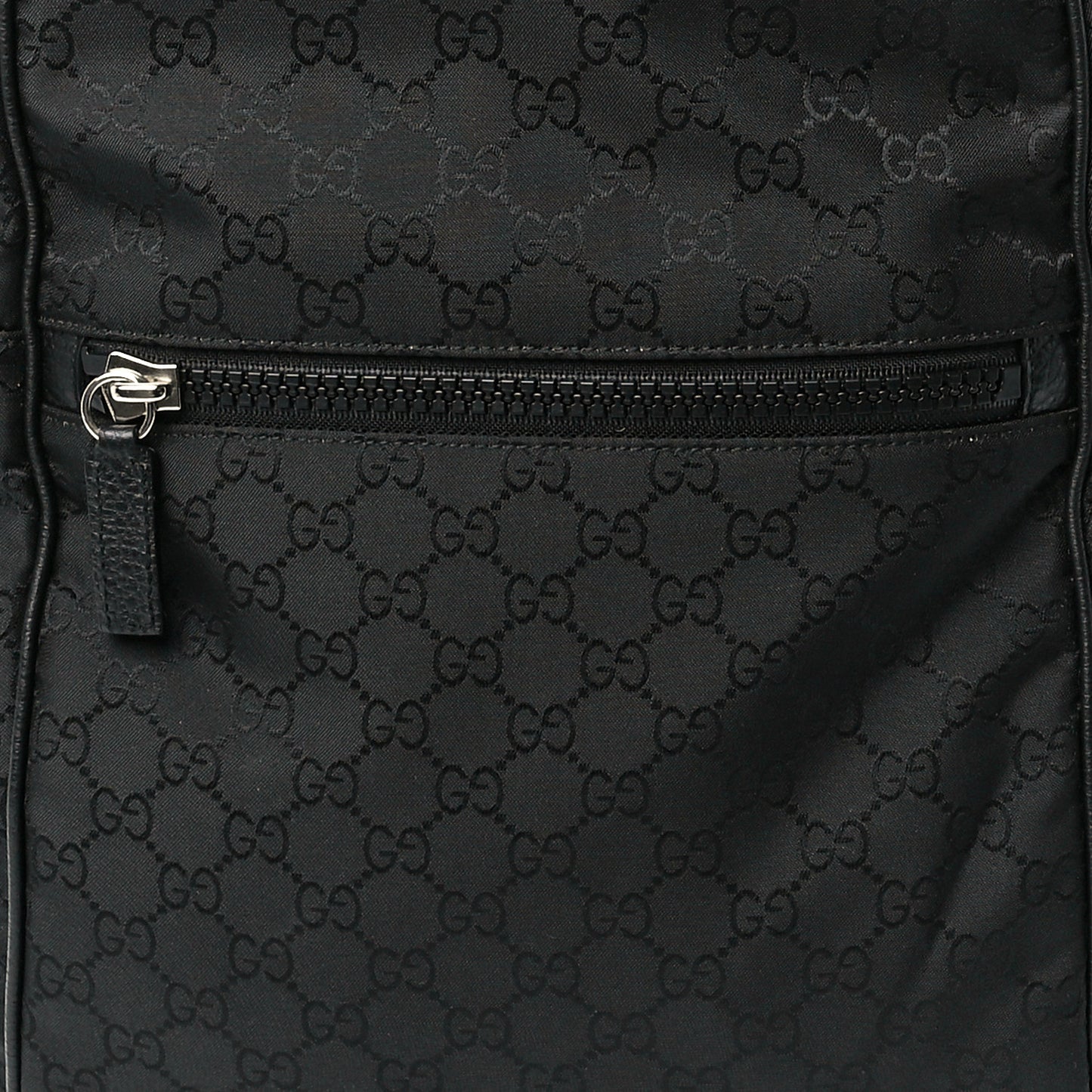 Nylon Monogram Slim Backpack Black