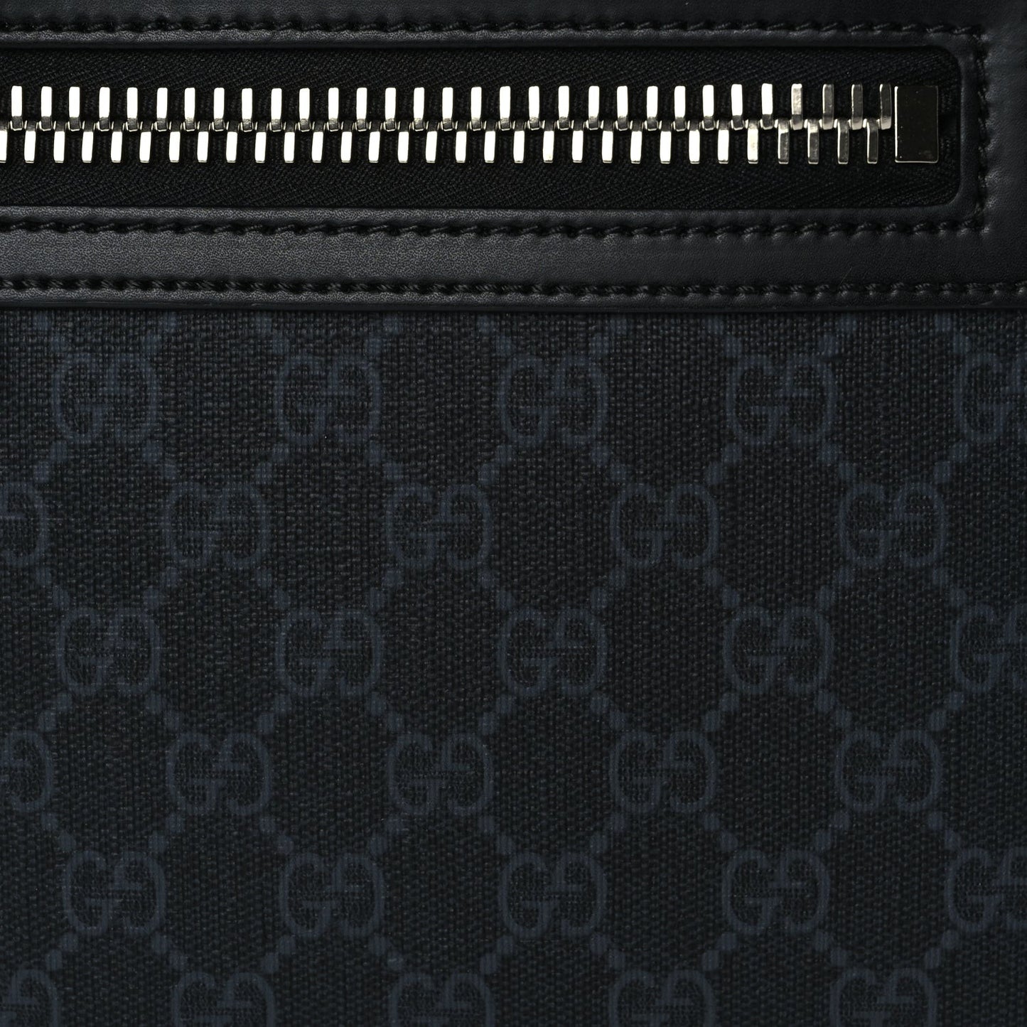 GG Supreme Monogram Web Small Flat Messenger Bag Black Grey