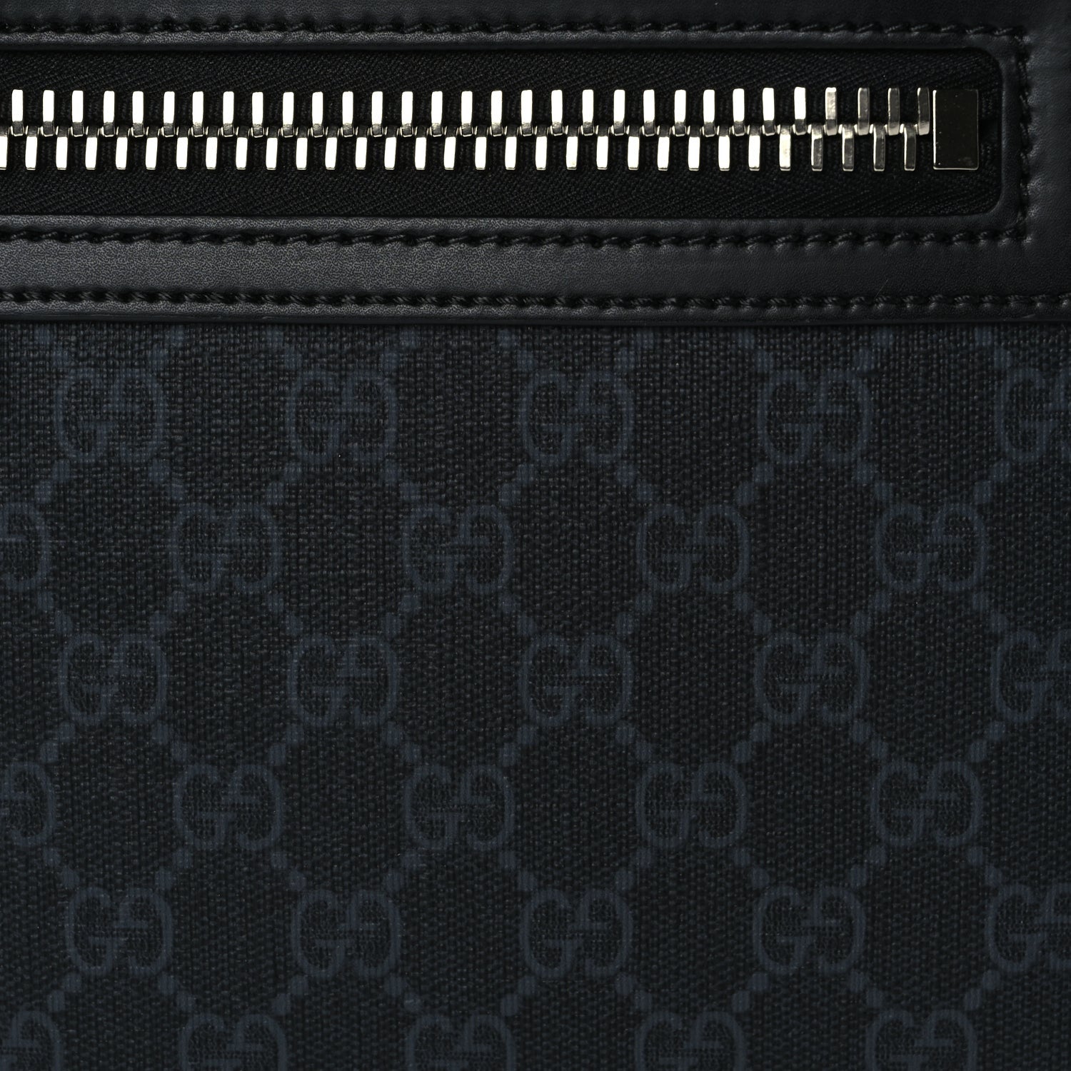 Gucci GG Supreme Monogram Web Small Flat Messenger Bag Black Grey 6 of 8