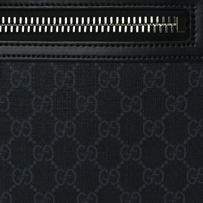 Gucci GG Supreme Monogram Web Small Flat Messenger Bag Black Grey 6 of 8