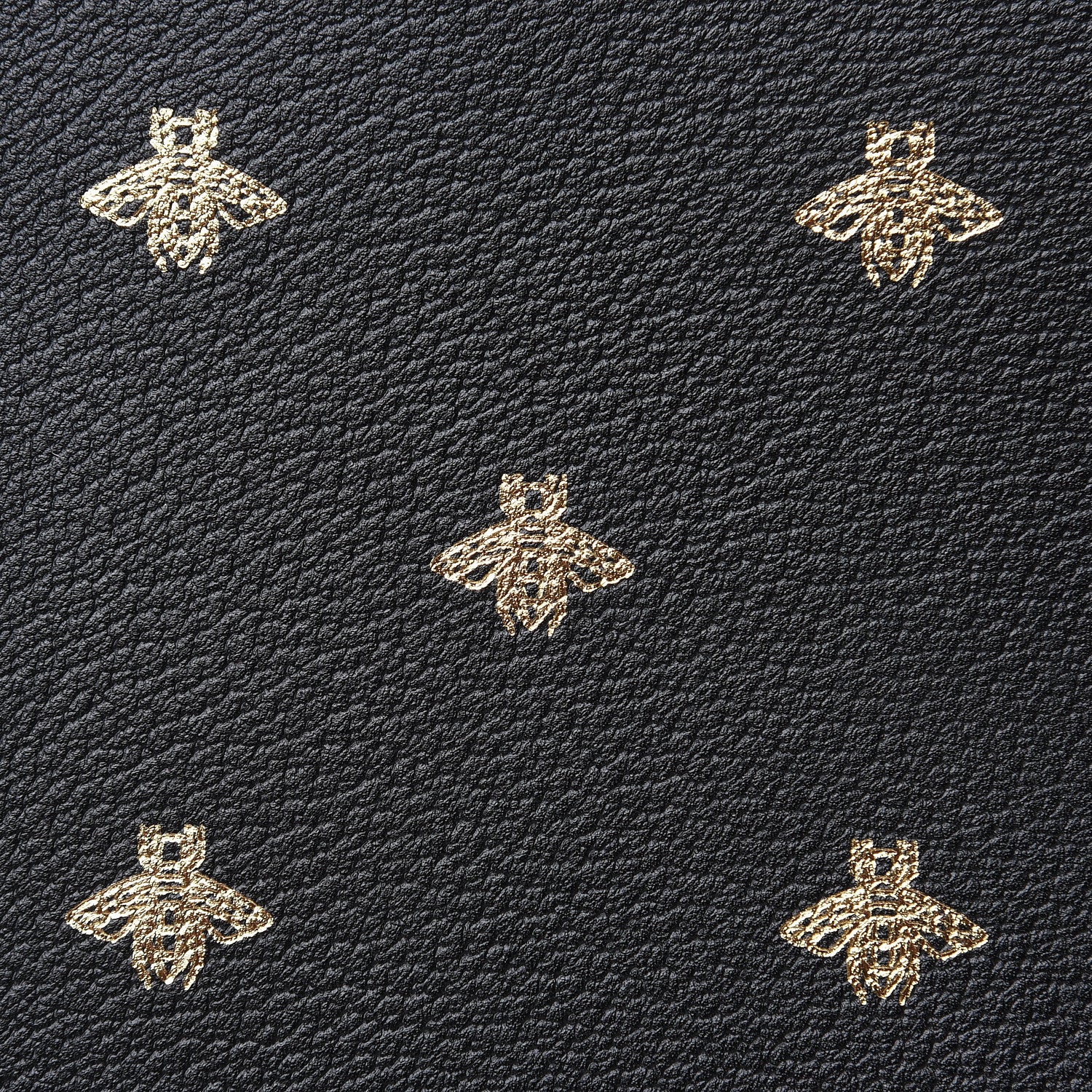 Gucci Grained Calfskin Bee Star Vertical Tote Black 10 of 11