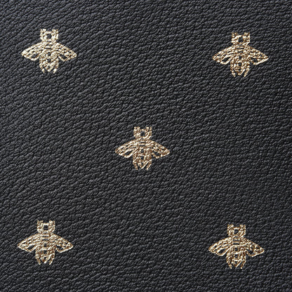 Gucci Grained Calfskin Bee Star Vertical Tote Black 10 of 11