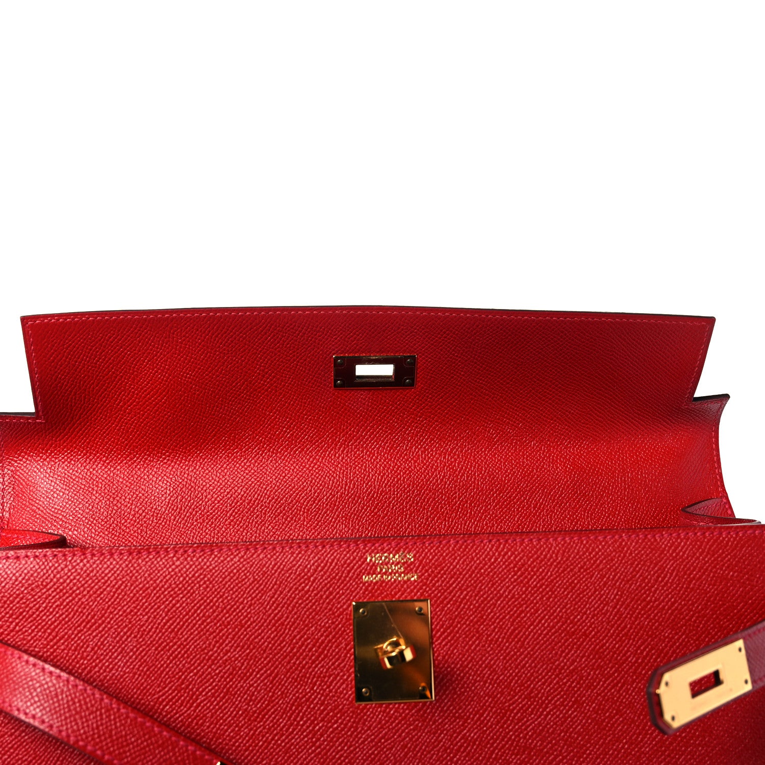 Hermes Epsom Kelly Sellier 35 Rouge Casaque 18 of 35