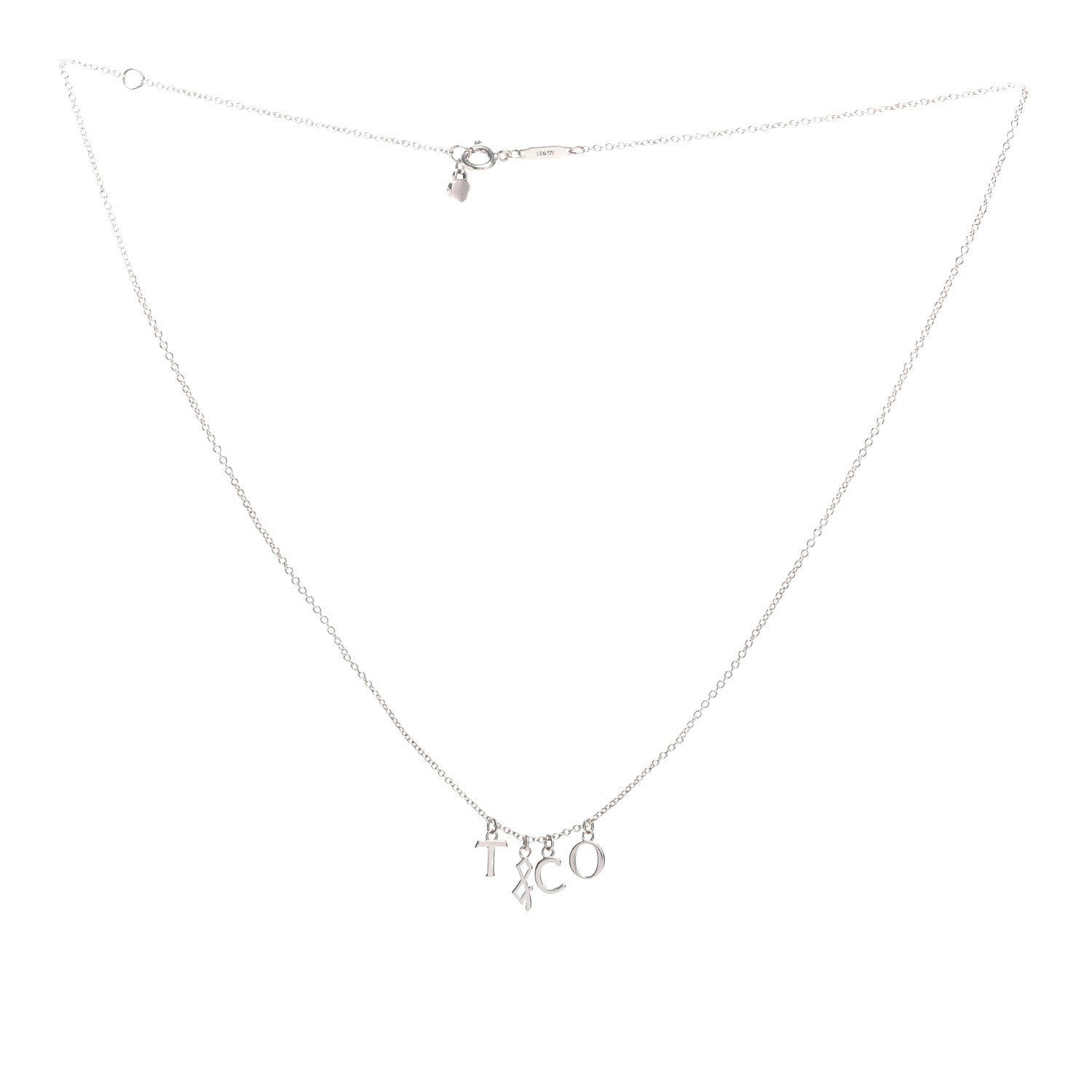 Tiffany Sterling Silver Charms Pendant Necklace 4 of 7