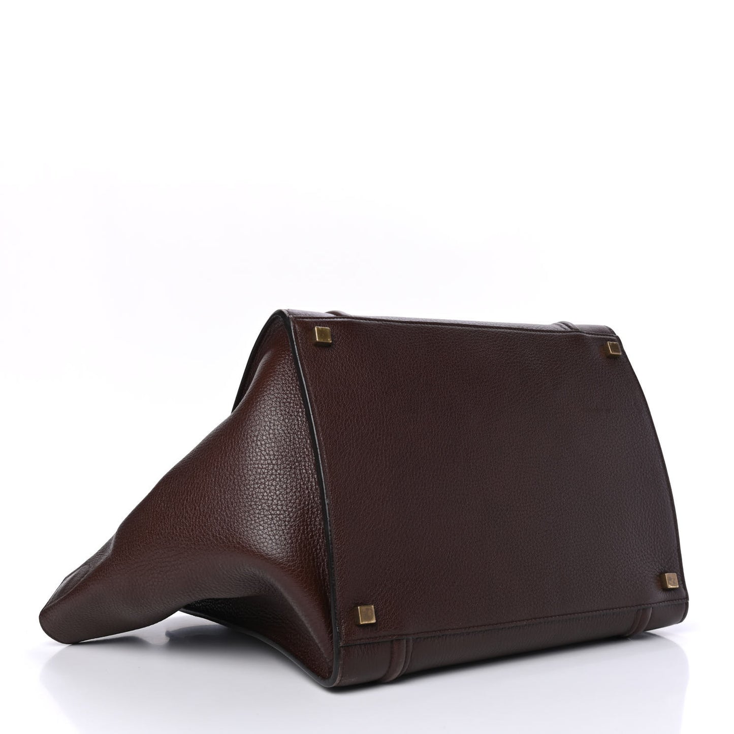 Grained Calfskin Medium Phantom Luggage Brown