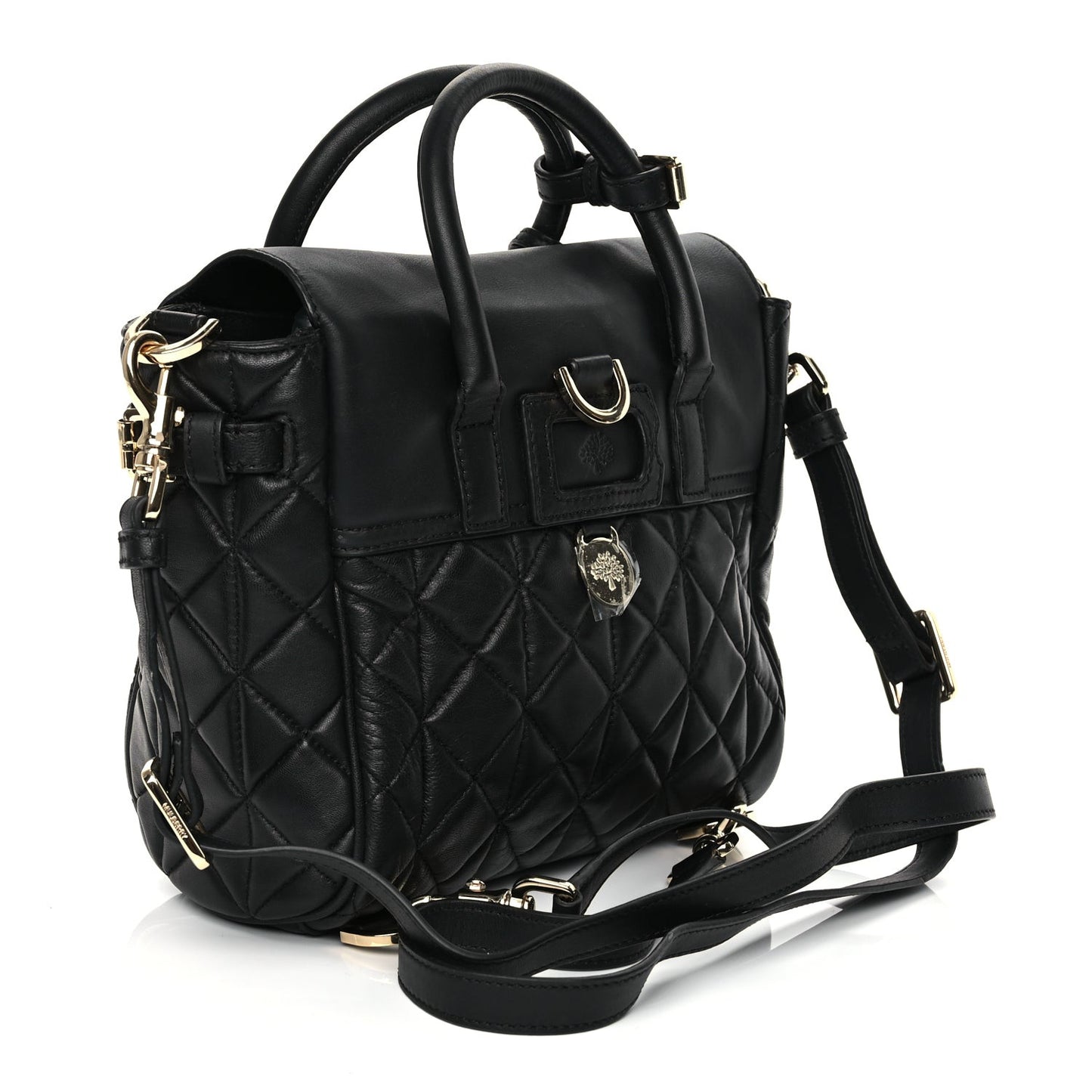 Nappa Quilted Mini Cara Delevingne Convertible Bag Black