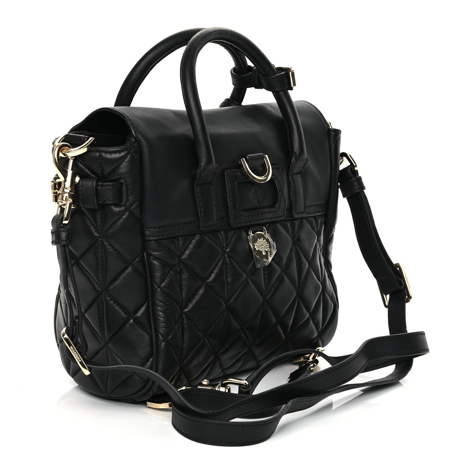 Mulberry Nappa Quilted Mini Cara Delevingne Convertible Bag Black 2 of 10