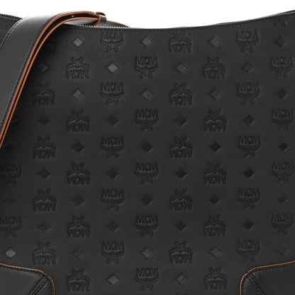 MCM Calfskin Ottomar Monogram Large Klara Hobo Black 7 of 9