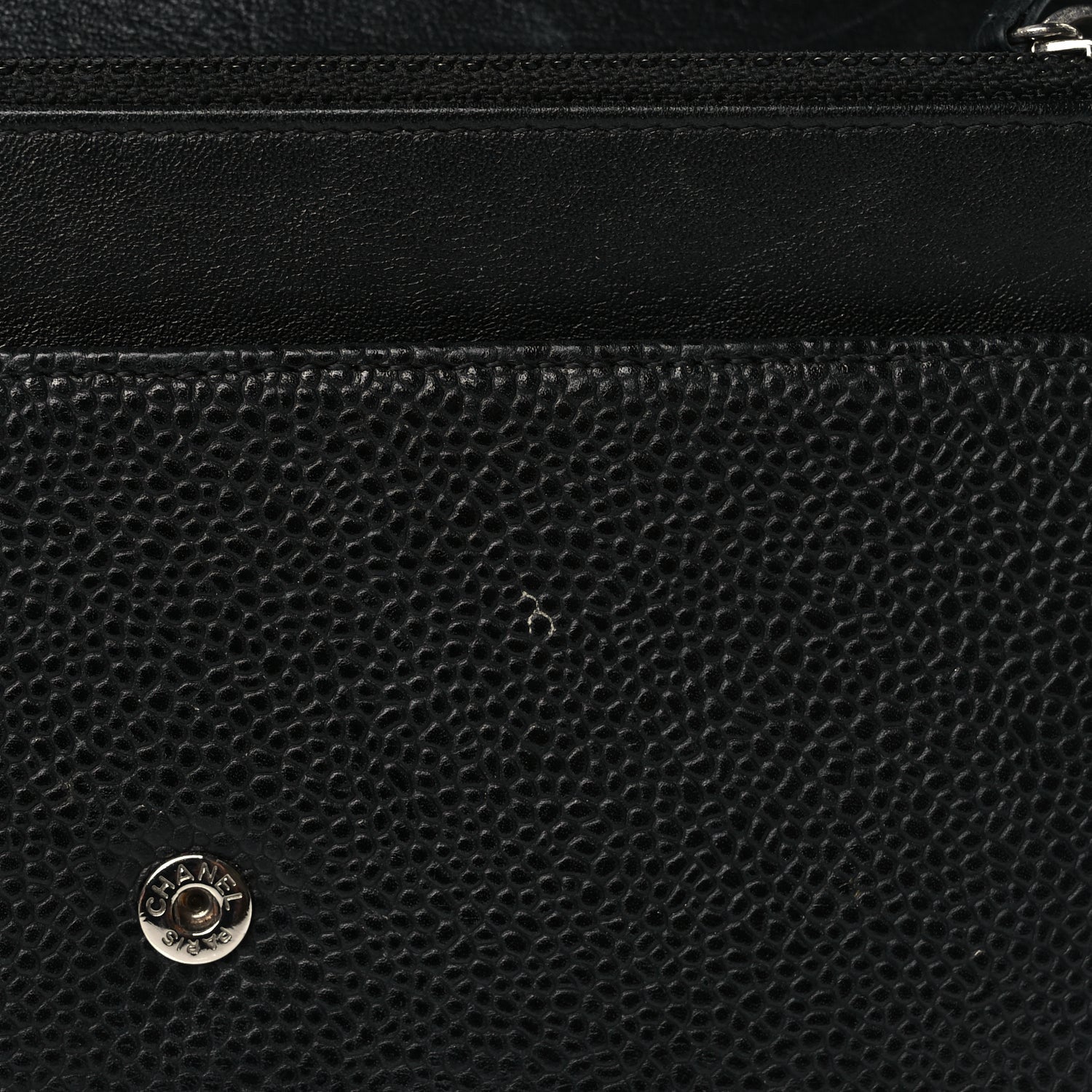 Chanel Caviar Timeless CC Wallet On Chain WOC Black 11 of 11