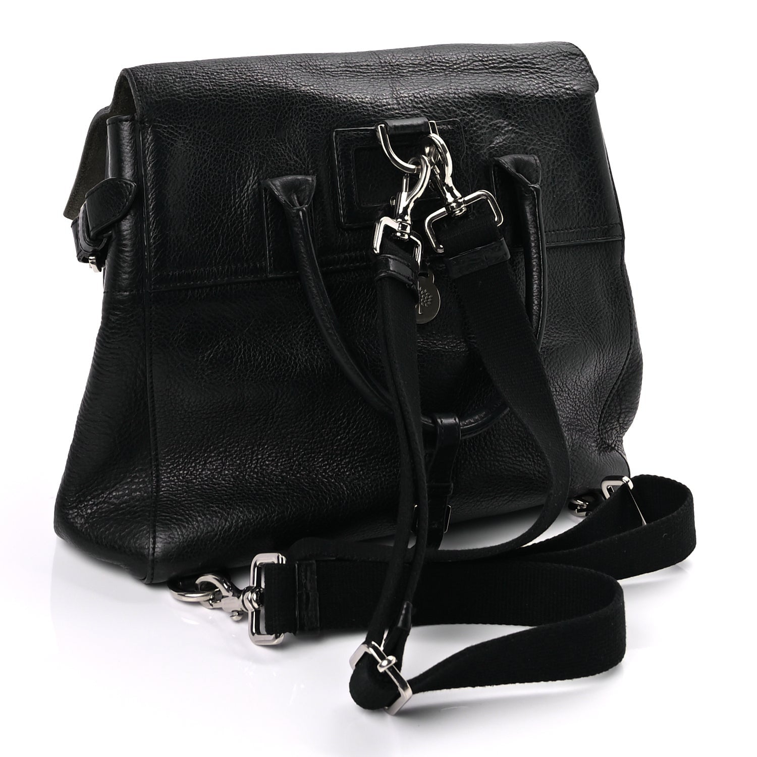 Mulberry Natural Leather Cara Delevingne Convertible Satchel  Black 2 of 8