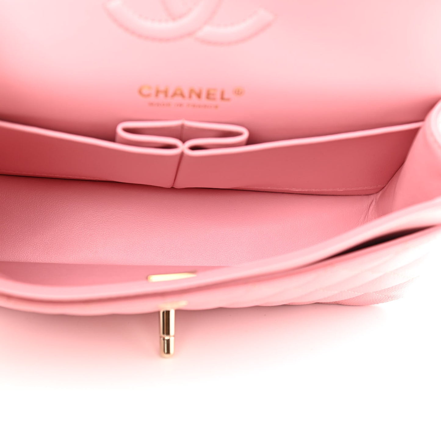 Caviar Quilted Small Double Flap Pink