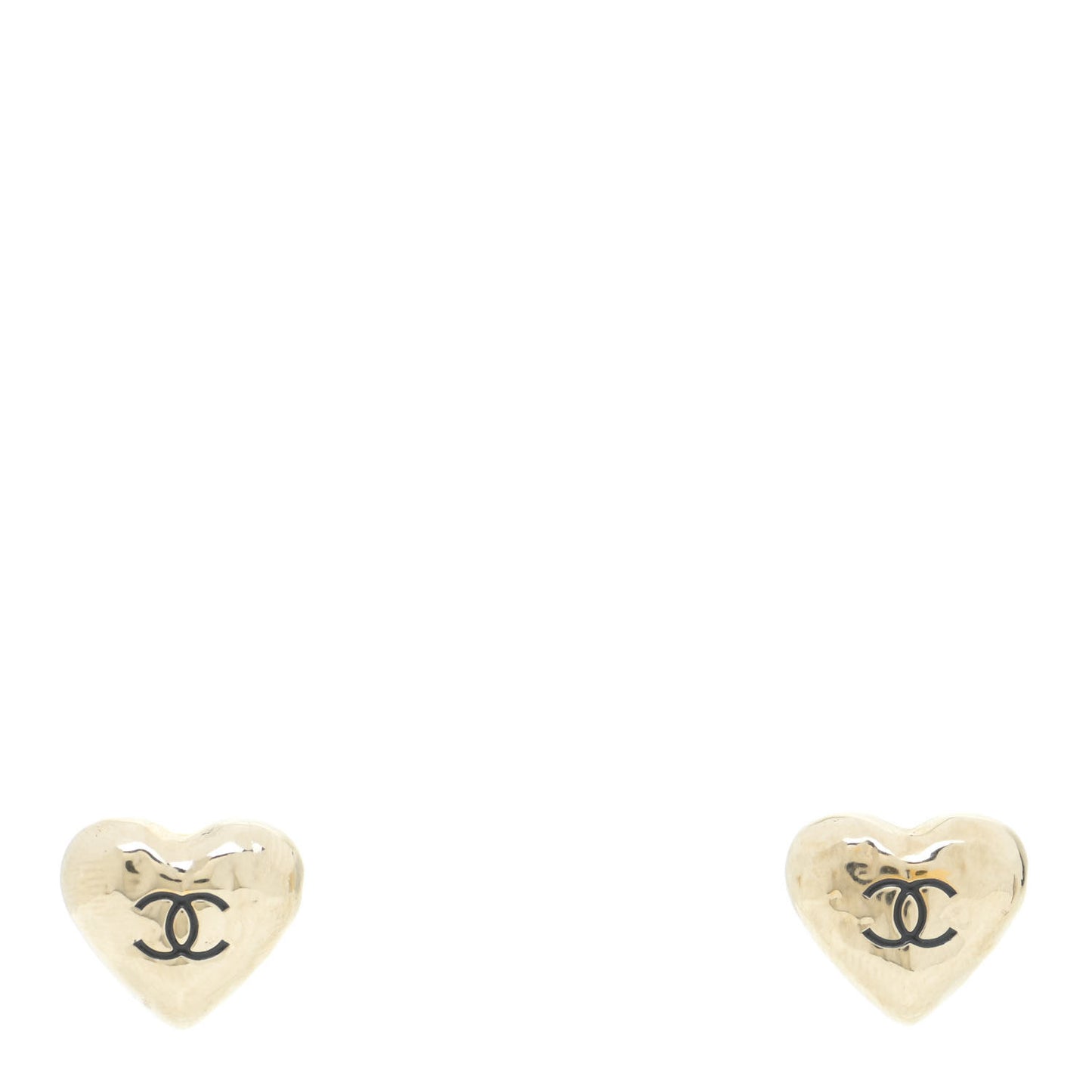 CC Heart Earrings Gold