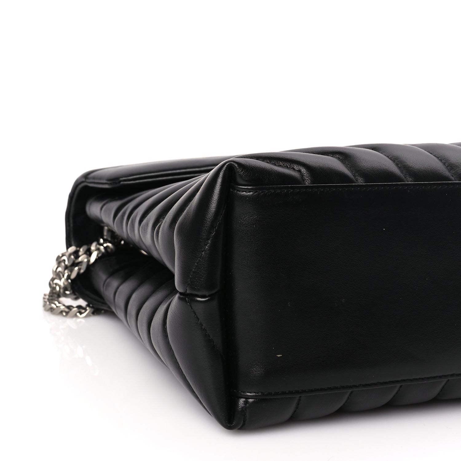 Saint Laurent Calfskin Y Quilted Monogram Medium Loulou Chain Satchel Black 7 of 8