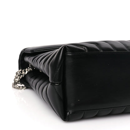 Saint Laurent Calfskin Y Quilted Monogram Medium Loulou Chain Satchel Black 7 of 8