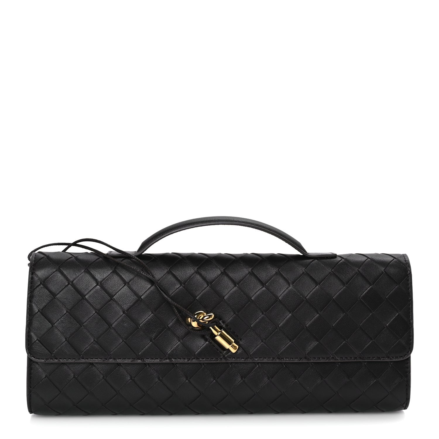 Bottega Veneta Nappa Intrecciato Long Andiamo Top Handle Clutch Fondant 1 of 7