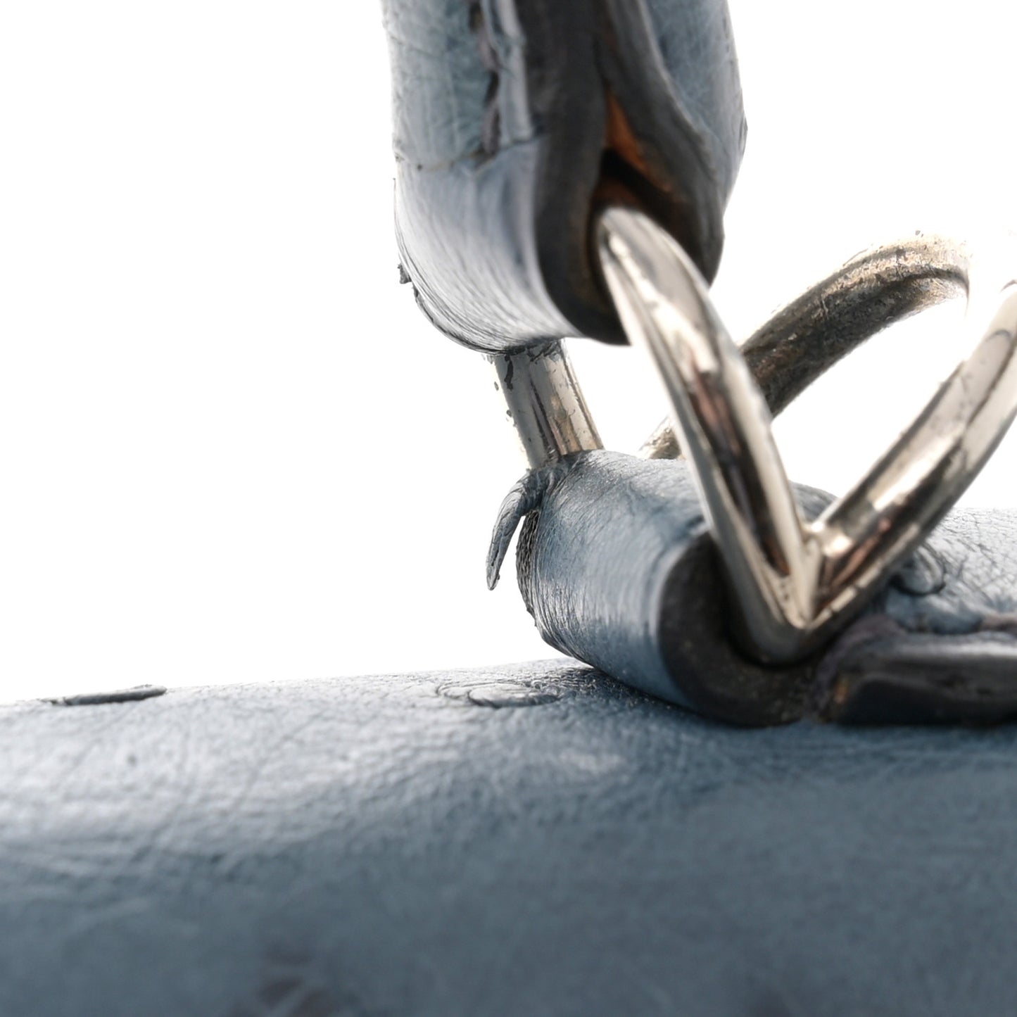 Ostrich Kelly Sellier 28 Bleu Roi