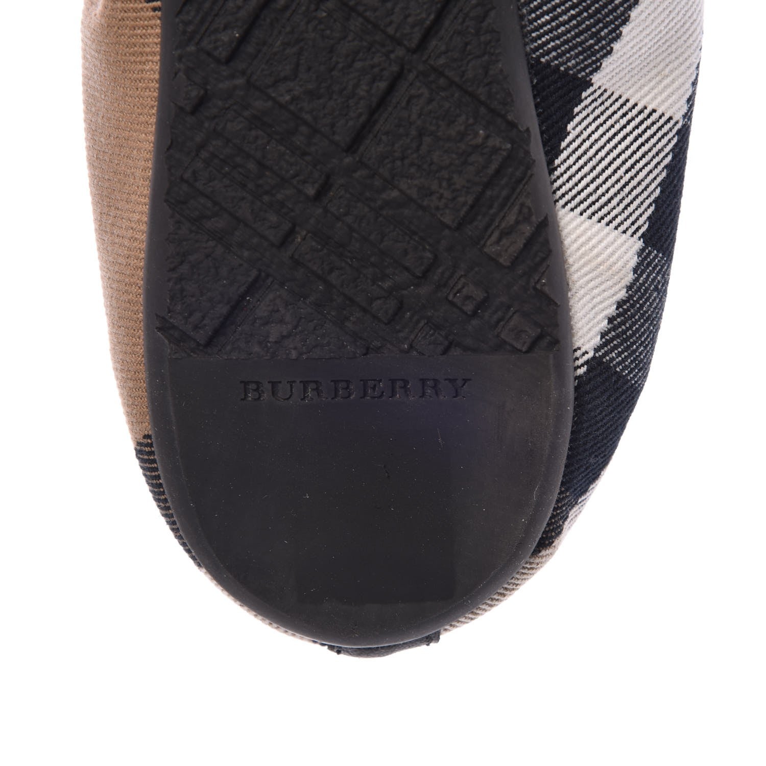 Burberry Nova Check Buckle Elastic Ballerina Flats 40 Black 8 of 9