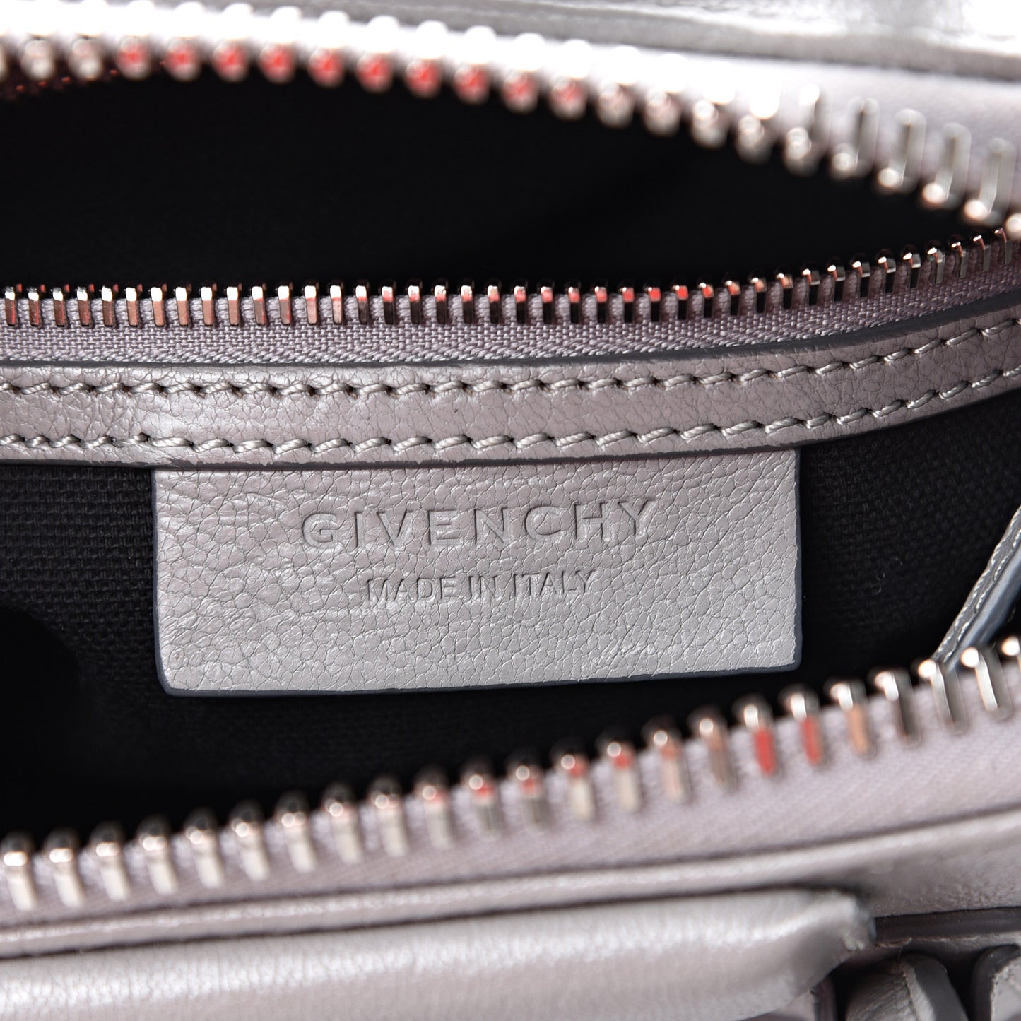 Sugar Goatskin Mini Antigona Pearl Grey