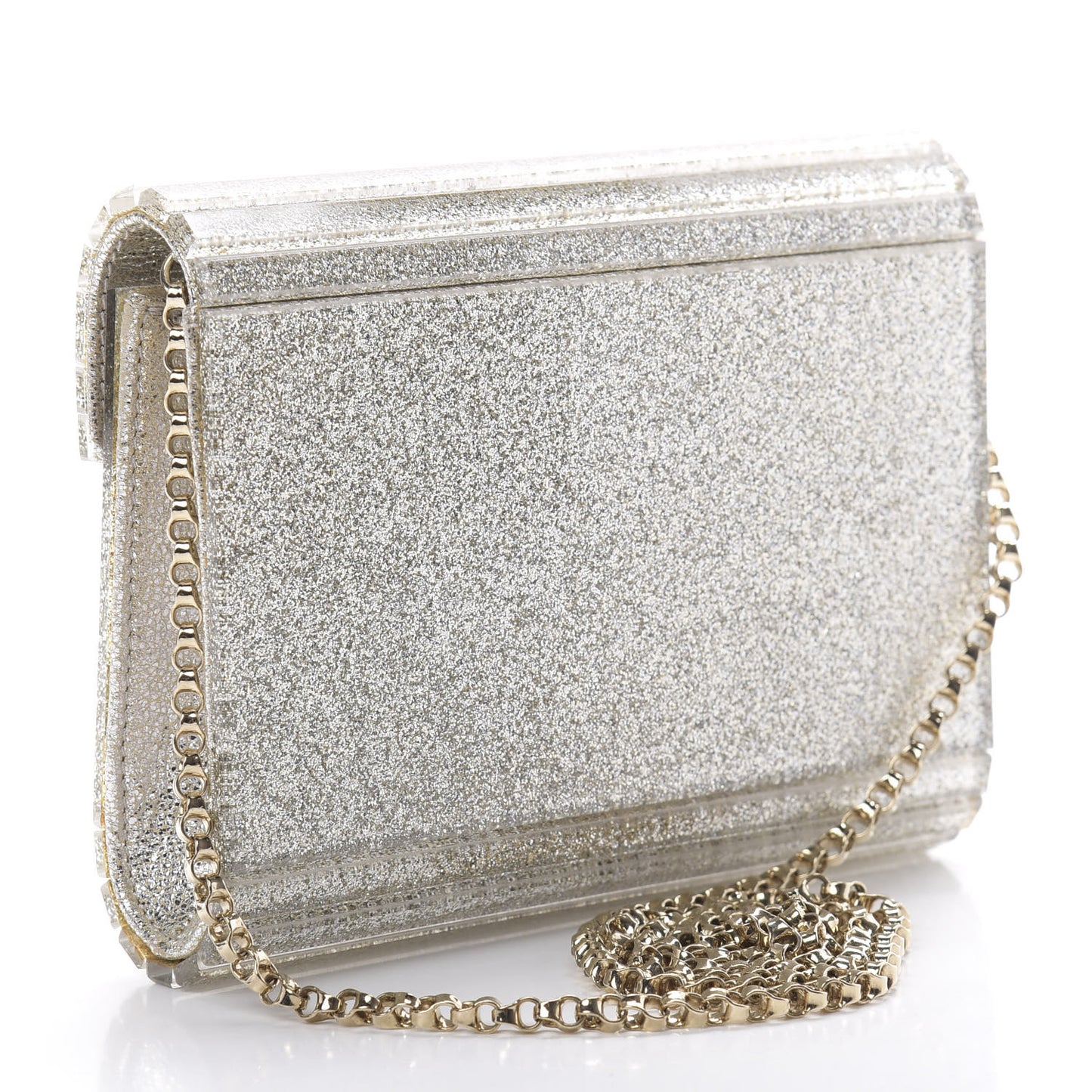Acrylic Glitter Candy Clutch Champagne