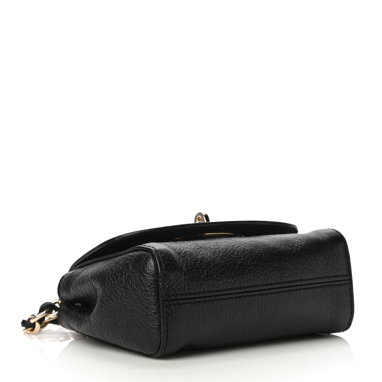 Glossy Goatskin Mini Lily Flap Black