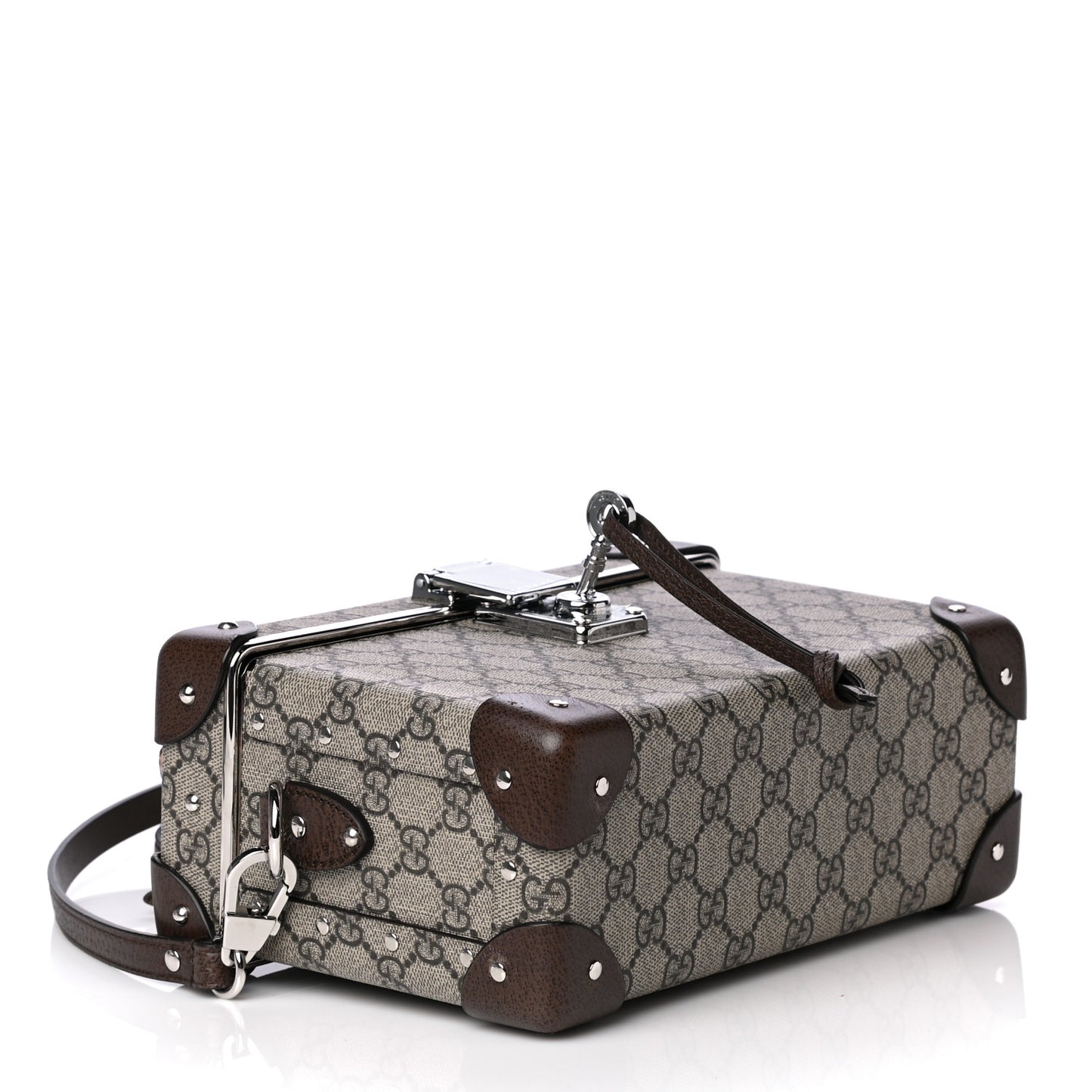 GG Supreme Monogram Globe-Trotter Beauty Case Brown